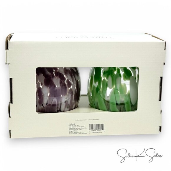 Threshold 2pk Confetti Glass Easter Eggs Green Purple - Target‎ 2025 - Picture 6 of 6